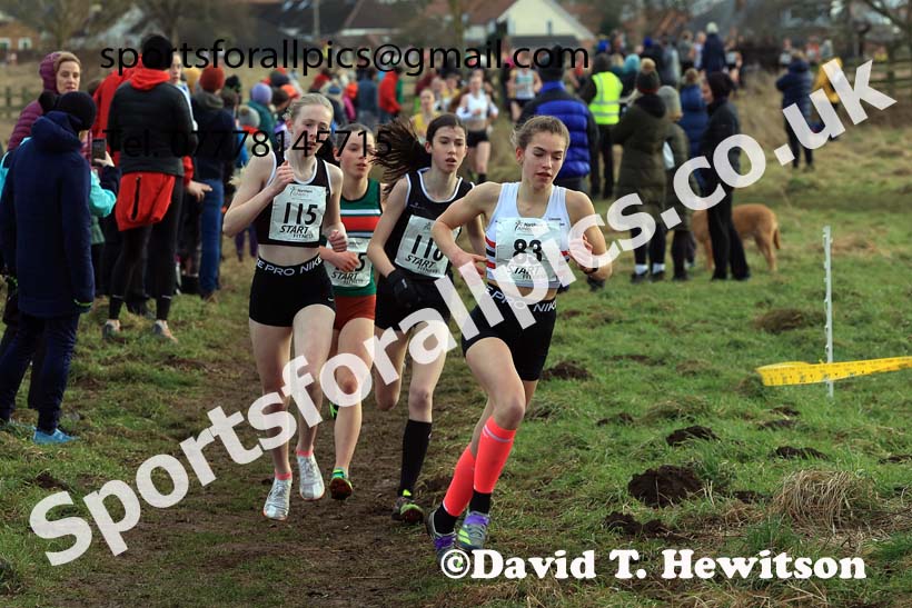 Girls Under-15s 2024 Northern Cross Country Champs., Sedgefield. Photo: David T. Hewitson/Sports for All Pics